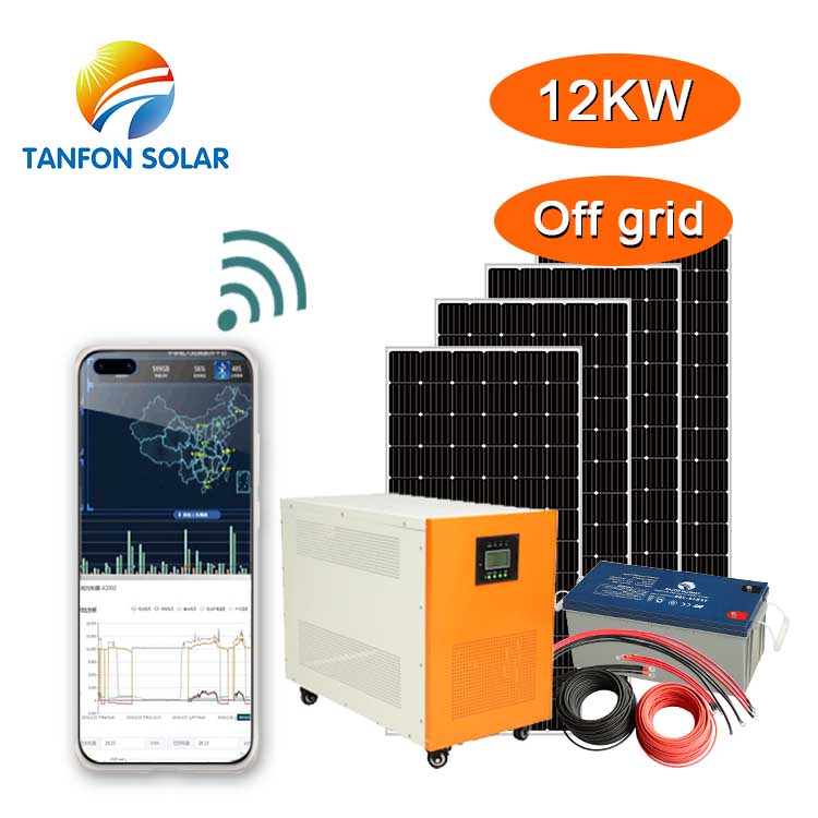 Système de production d'électricité à panneau solaire domestique 12KW 12kva