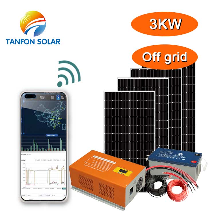 Système de production d'électricité à panneau solaire triphasé 3KW