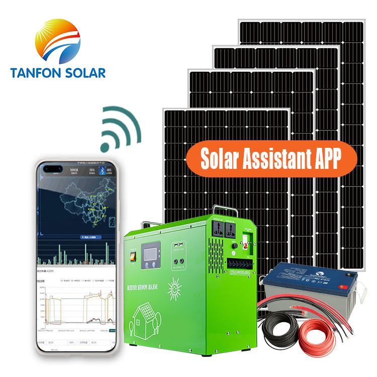 Générateur d'énergie solaire au lithium portable 500w-3kw Kit complet de panneaux solaires