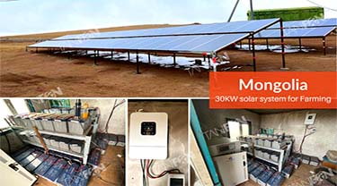 Système d'énergie solaire Mongolie 30KW appliqué à l'agriculture