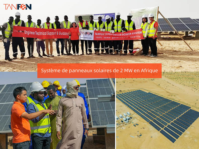 Système de panneaux solaires de 2 MW en Afrique